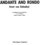 Andante and Rondo Concert Band sheet music cover